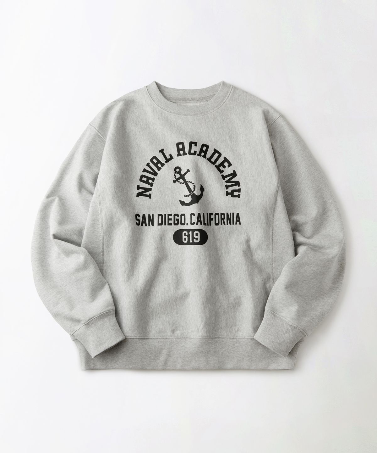 아웃스탠딩(OUTSTANDING) MIL SERIES SWEAT(NAVAL ACADEMY)_3%MELANGE GRAY