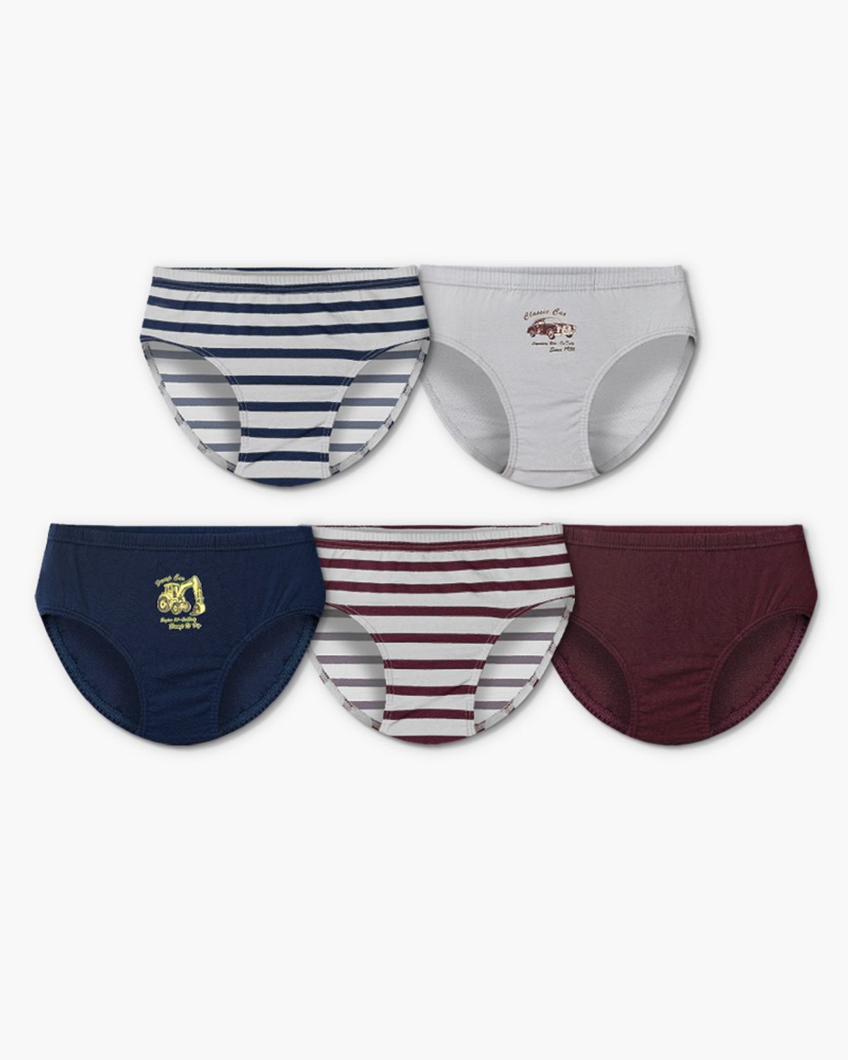 유니프랜드(UNIFRIEND) 남아동 빈티지카 삼각팬티 5종 PACK