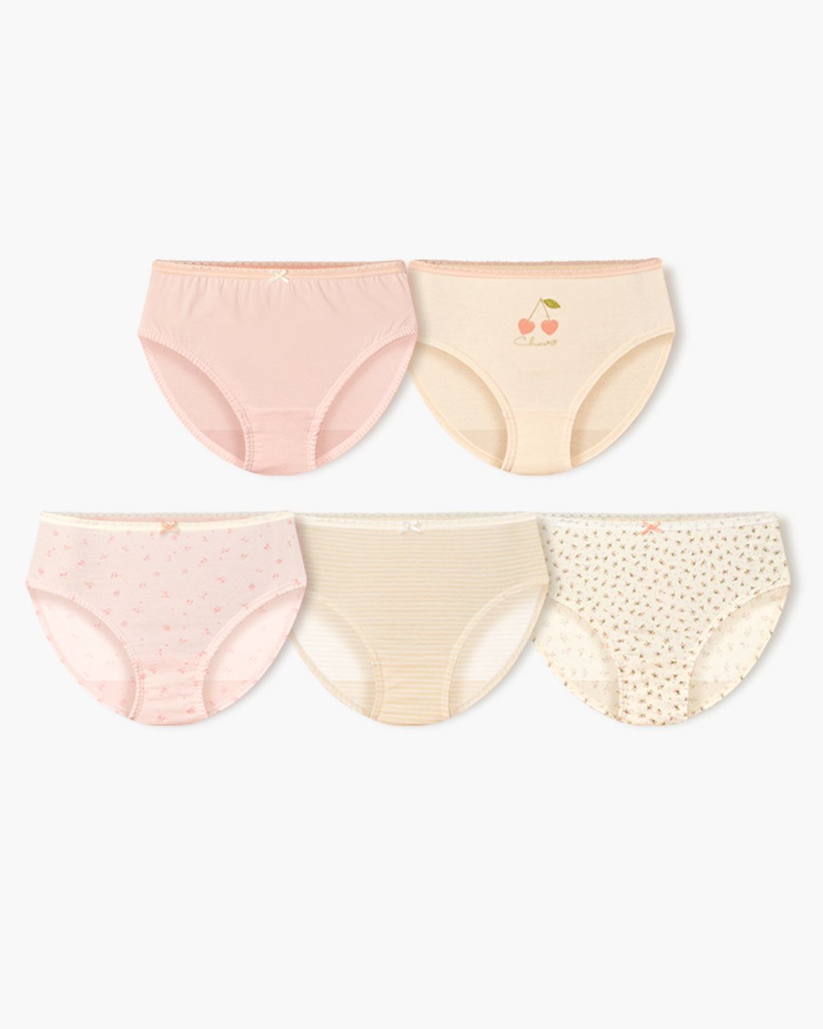 유니프랜드(UNIFRIEND) 여아동 메르시 삼각팬티 5종 PACK