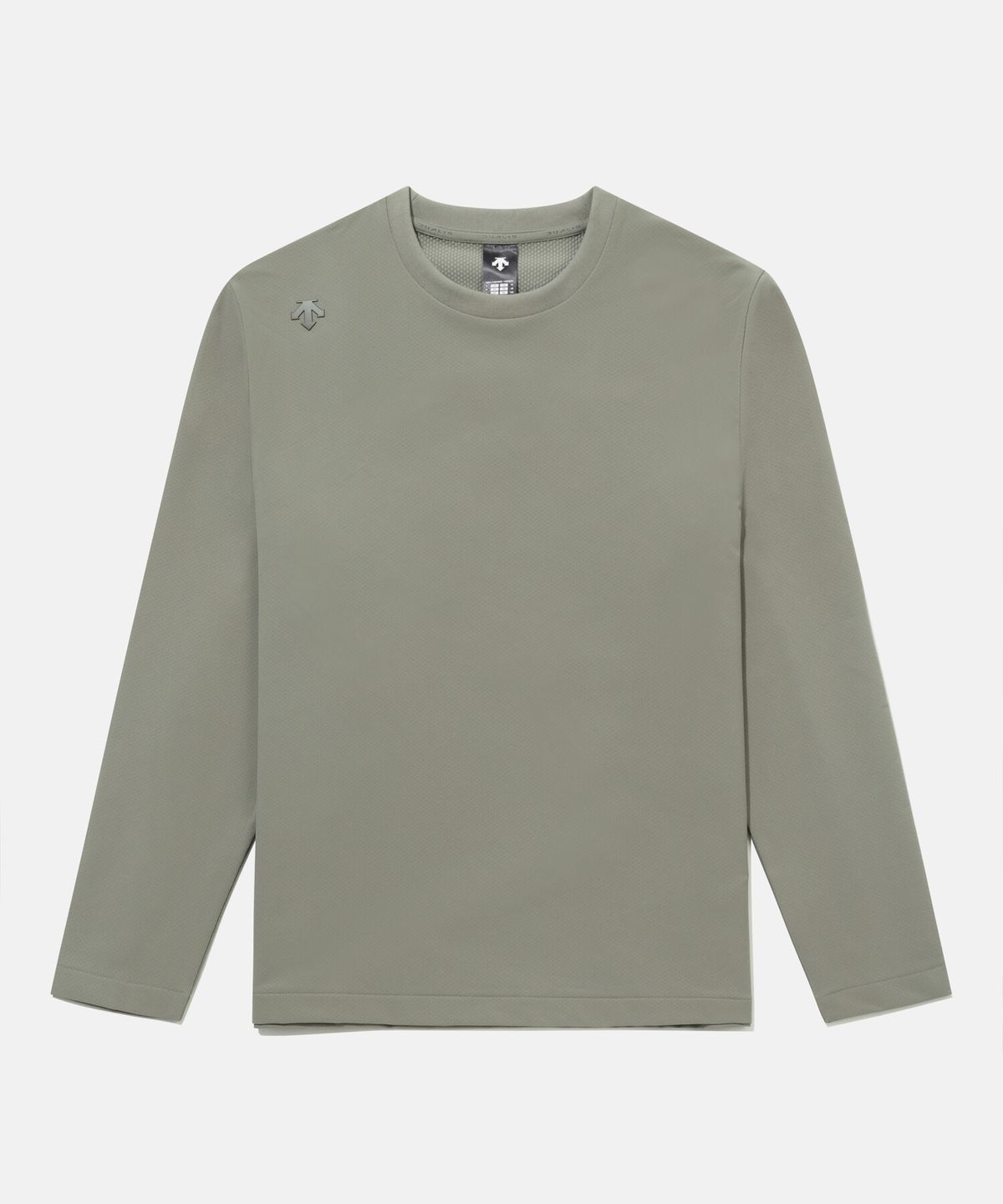 데상트(DESCENTE) 듀얼리스 스톰 플리스 맨투맨 카키 SR121DWH12