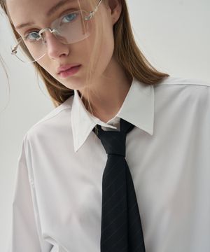 헤이지 핀 스트라이프 타이 [BLACK]