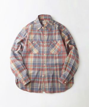 USN UTILITY CHECK SHIRT_ASH BLUE CHECK
