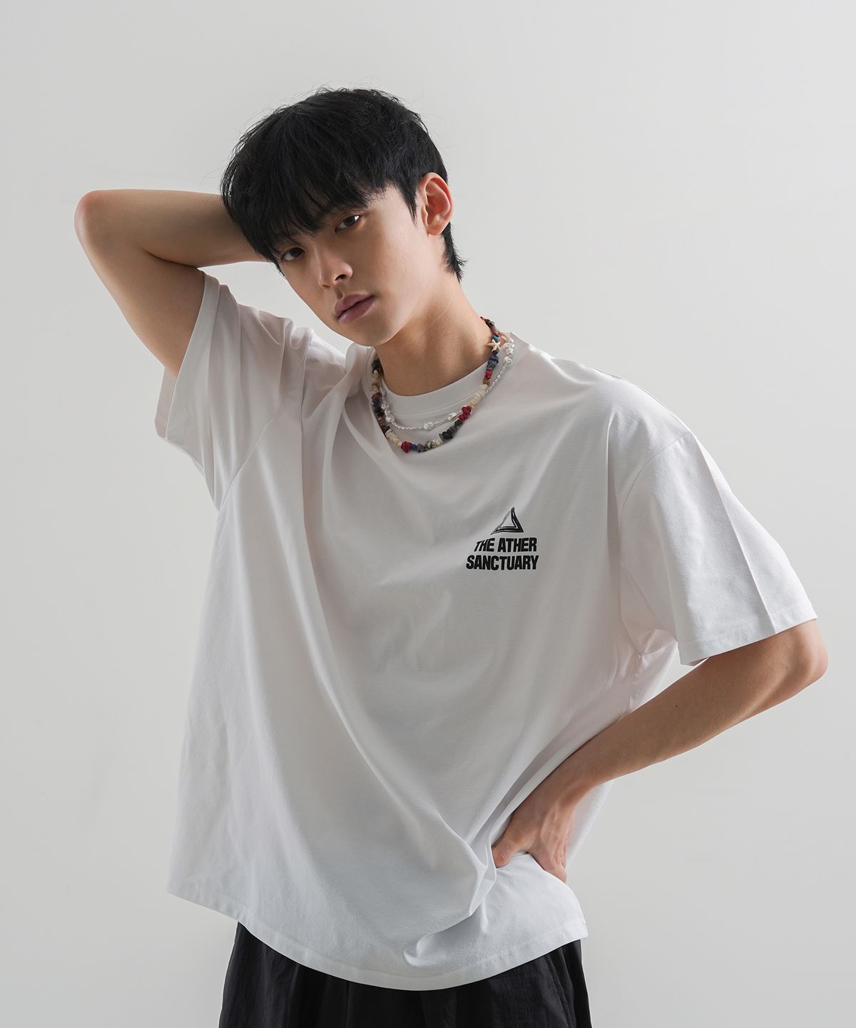 타스 (디아더생츄어리)(TAS (THEATHERSANCTUARY)) 에테르 크롭 러닝 티셔츠 (화이트)