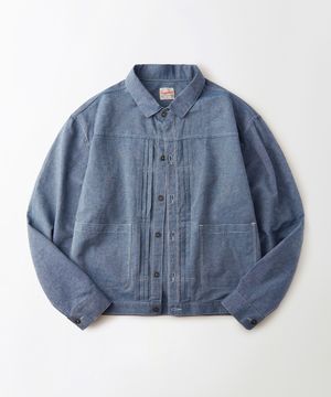 [아키즈 PICK] TRIPLE PLEATS JACKET_L.BLUE