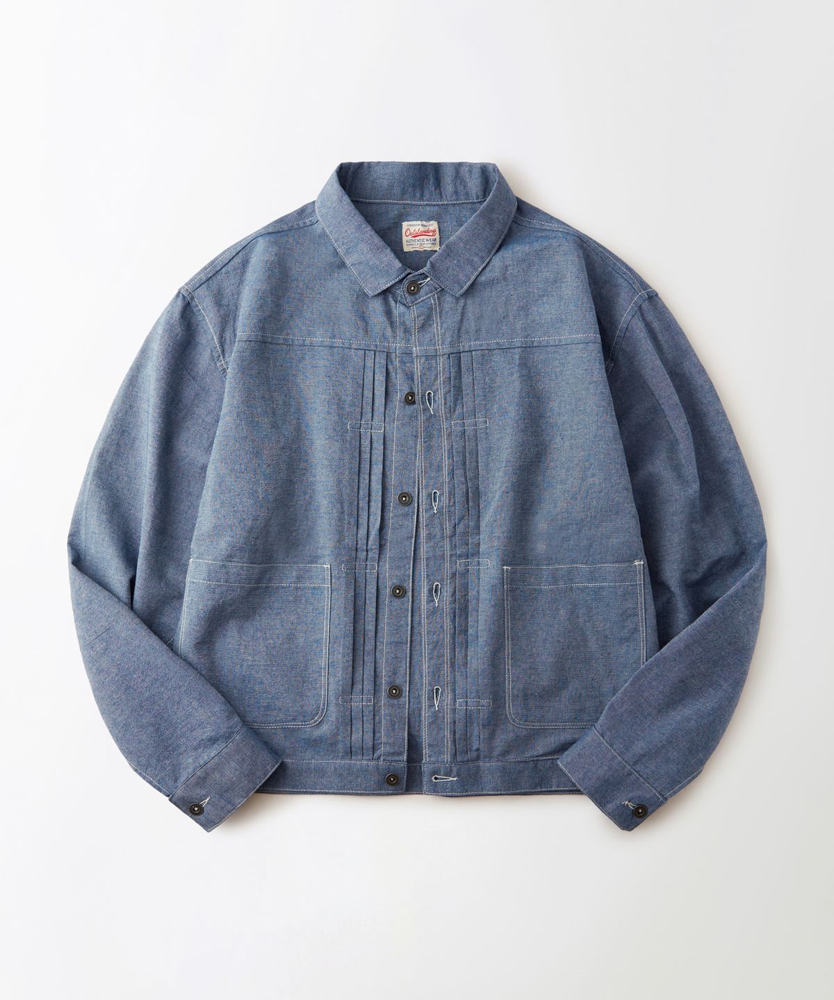 아웃스탠딩(OUTSTANDING) TRIPLE PLEATS JACKET_L.BLUE