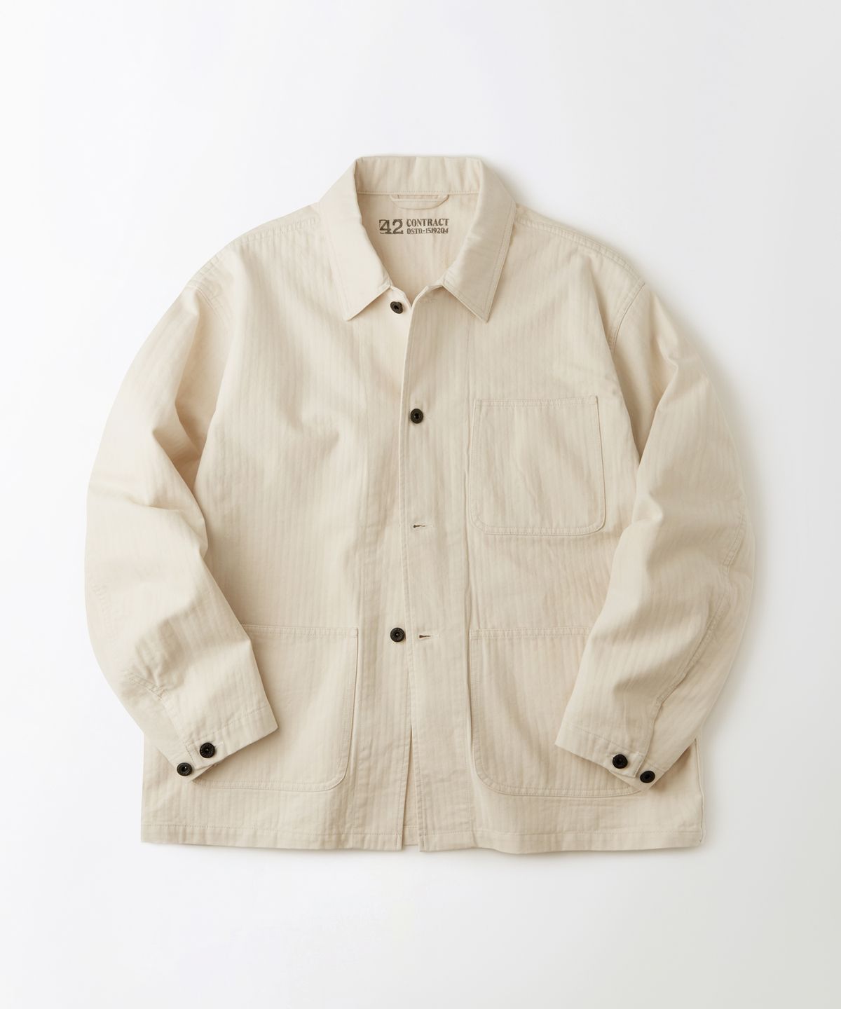 아웃스탠딩(OUTSTANDING) U.S.N N-3 HBT JACKET_ECRU