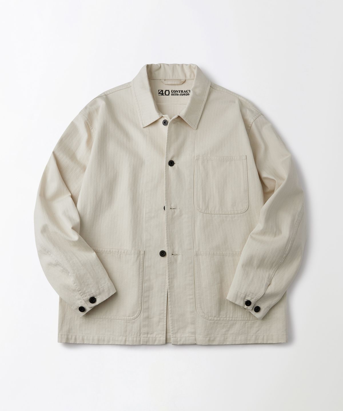 아웃스탠딩(OUTSTANDING) USN N-3 HBT JACKET_ECRU