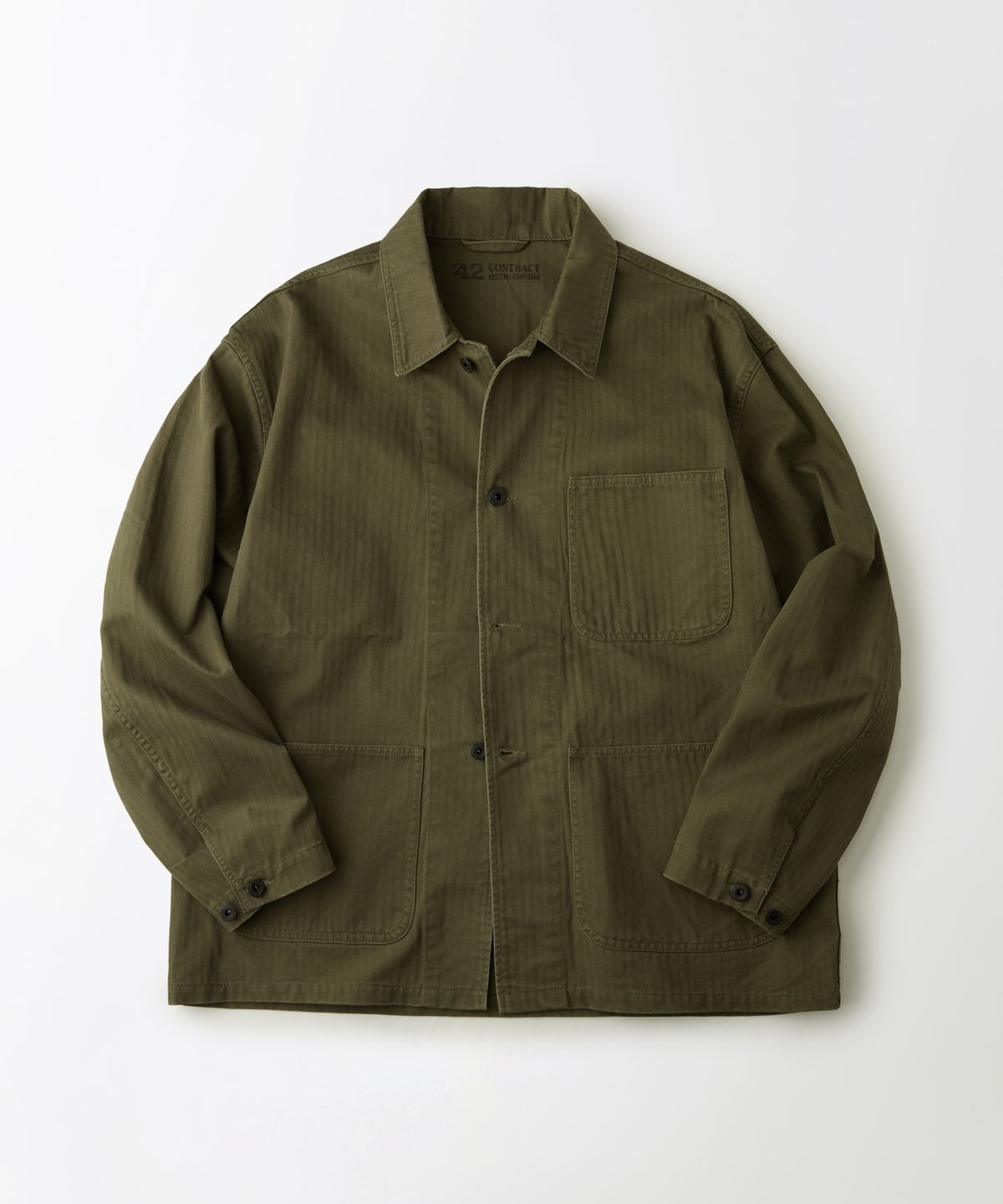 아웃스탠딩(OUTSTANDING) U.S.N N-3 HBT JACKET_OLIVE GREEN
