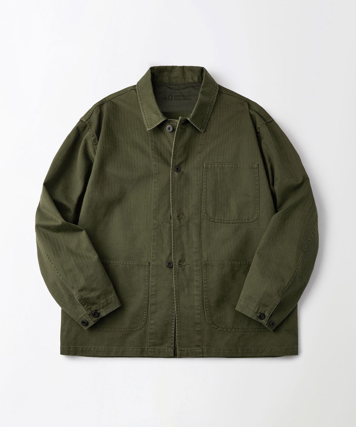 아웃스탠딩(OUTSTANDING) USN N-3 HBT JACKET_OLIVE GREEN