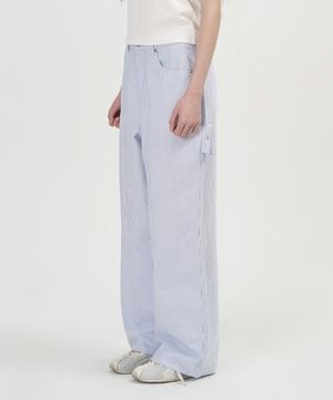 W 스트라이프 카펜터 팬츠 (BLUE)