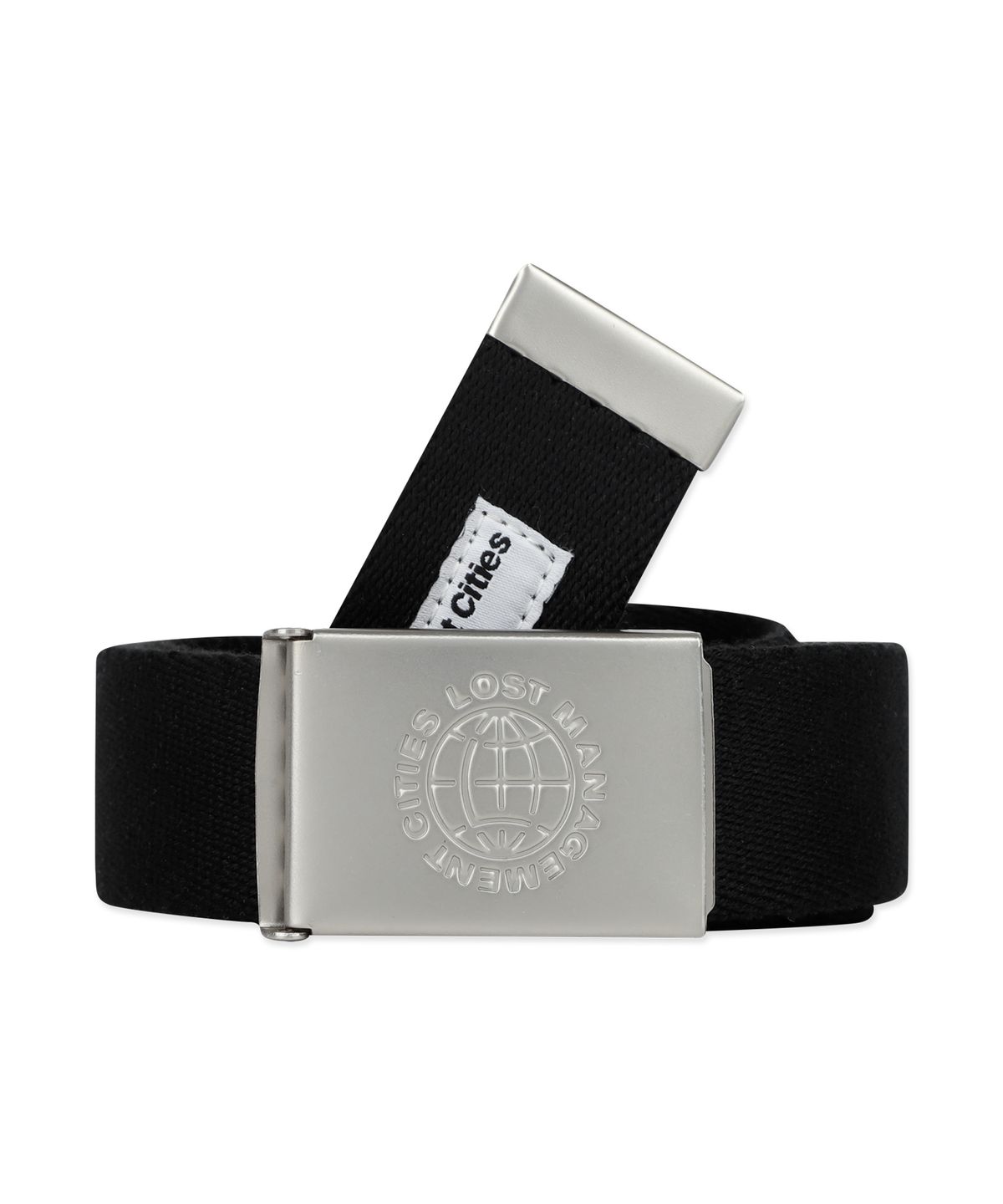 엘엠씨(LMC) GLOBE LOGO WEBBING BELT black