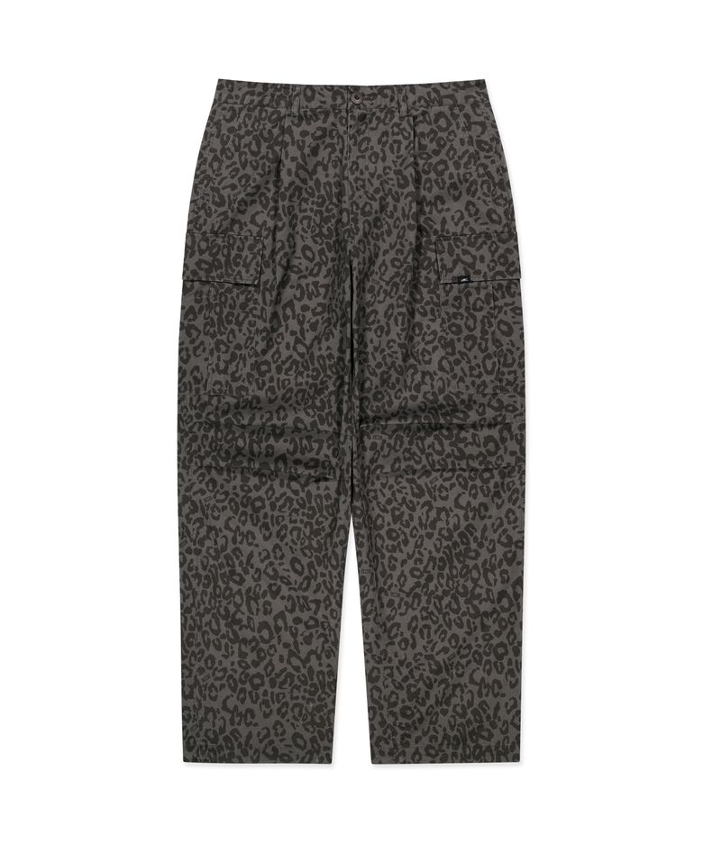 WIDE CARGO PANTS leopard