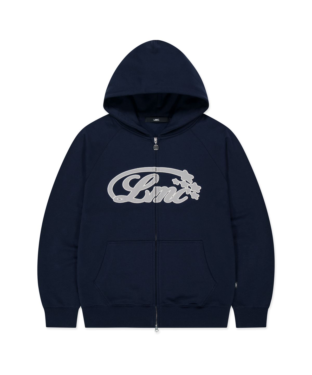 엘엠씨(LMC) STAR APPLIQUE LOGO ZIP-UP HOODIE navy