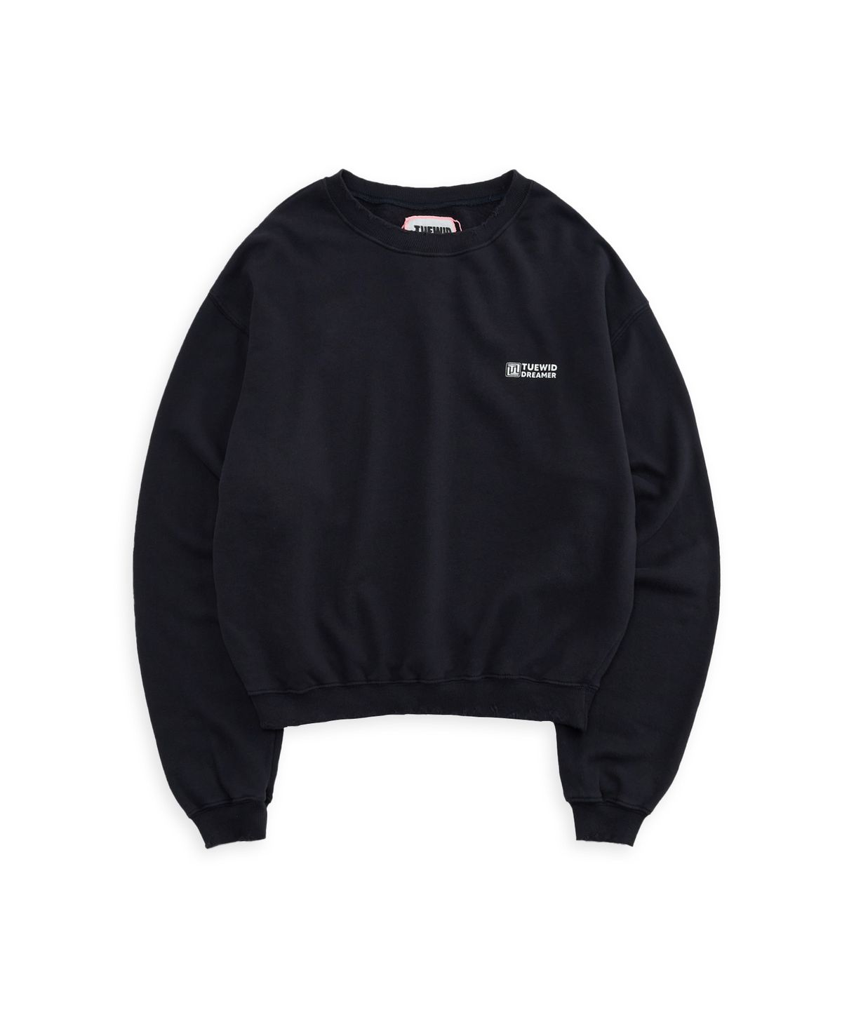 투위드(TUEWID) Dreamer logo setup vintage Soft fleece sweatshirts in dark navy