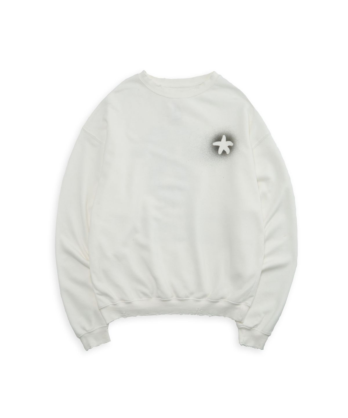 투위드(TUEWID) I hate TWD vintage Soft fleece sweatshirts in cream