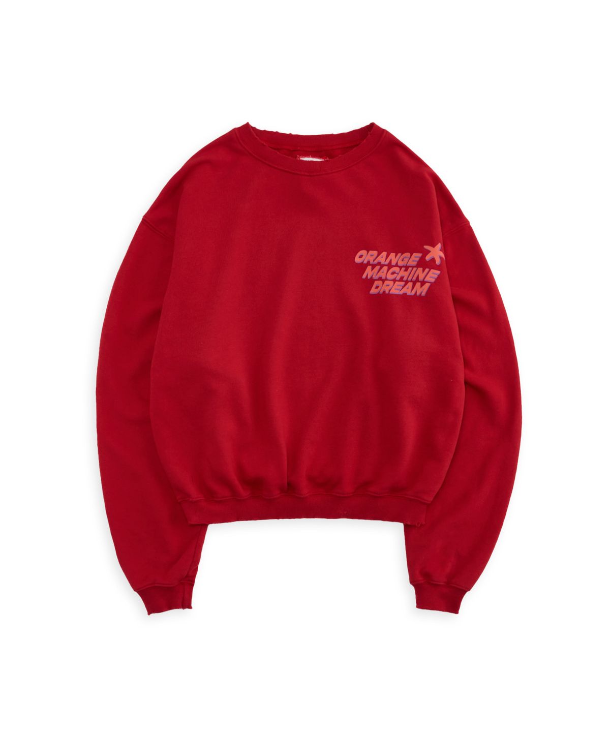 투위드(TUEWID) Orange vintage Soft fleece sweatshirts in tomato