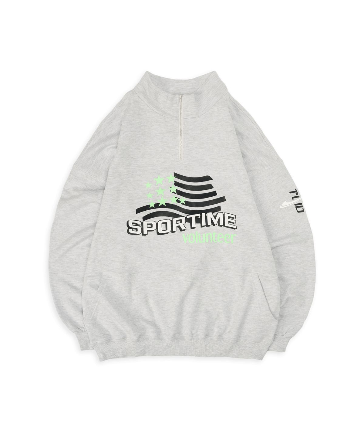 투위드(TUEWID) tuewid day set up half zip pullover melange