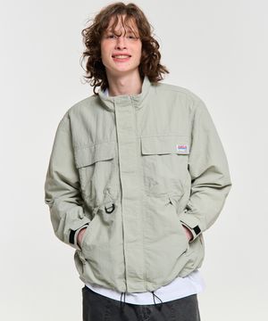 NYLON CARGO JACKET-SAGE GREEN