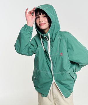 STITCH HOODIE SPORTS JUMPER-GREEN