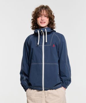 STITCH HOODIE SPORTS JUMPER-NAVY
