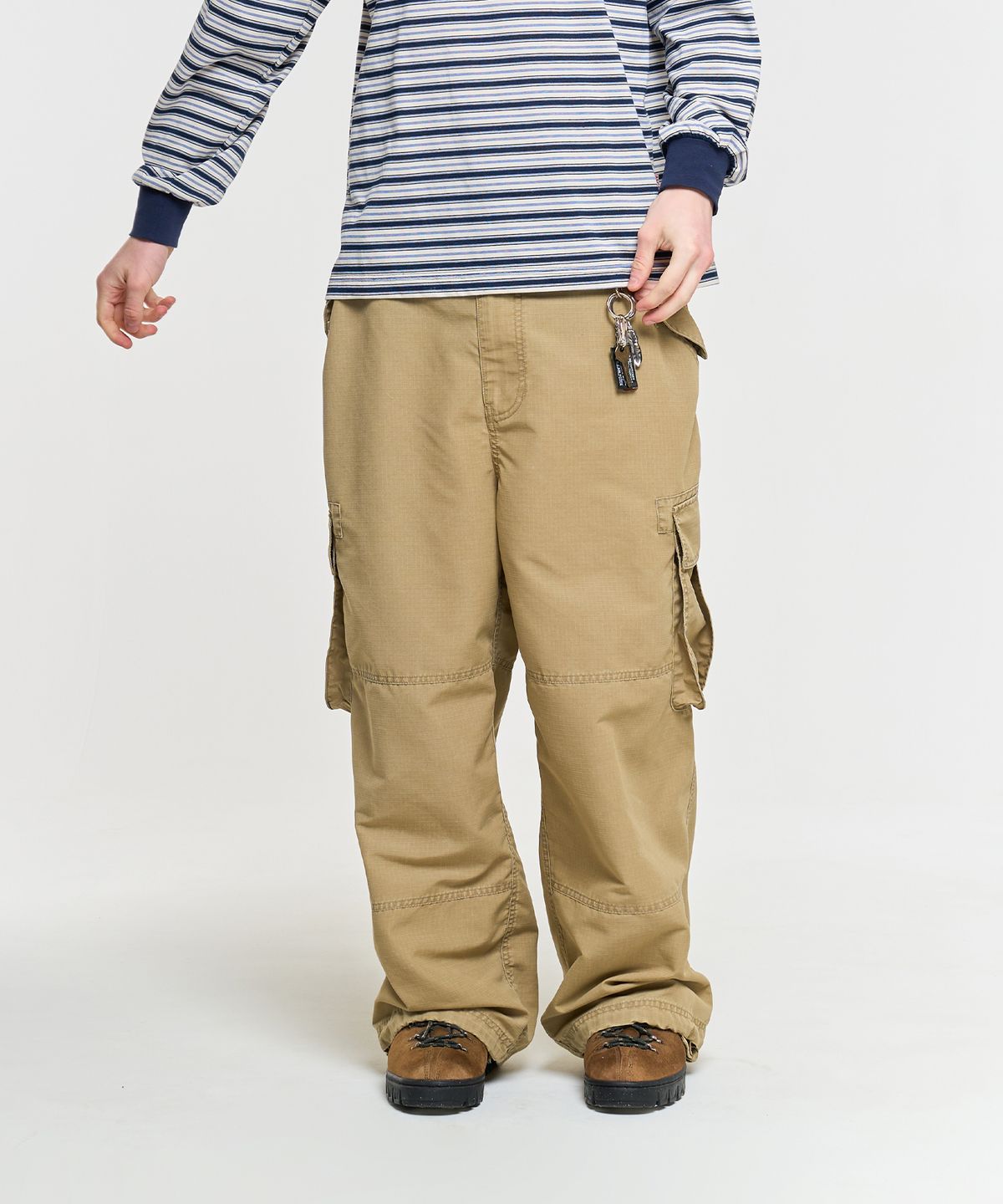 에이카화이트(AECA) RIPSTOP WASHING CARGO PANTS-BEIGE