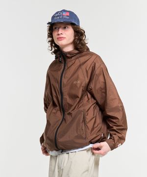 AECA PACKABLE WINDBREAKER-BROWN