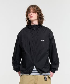 AECA PACKABLE WINDBREAKER-BLACK