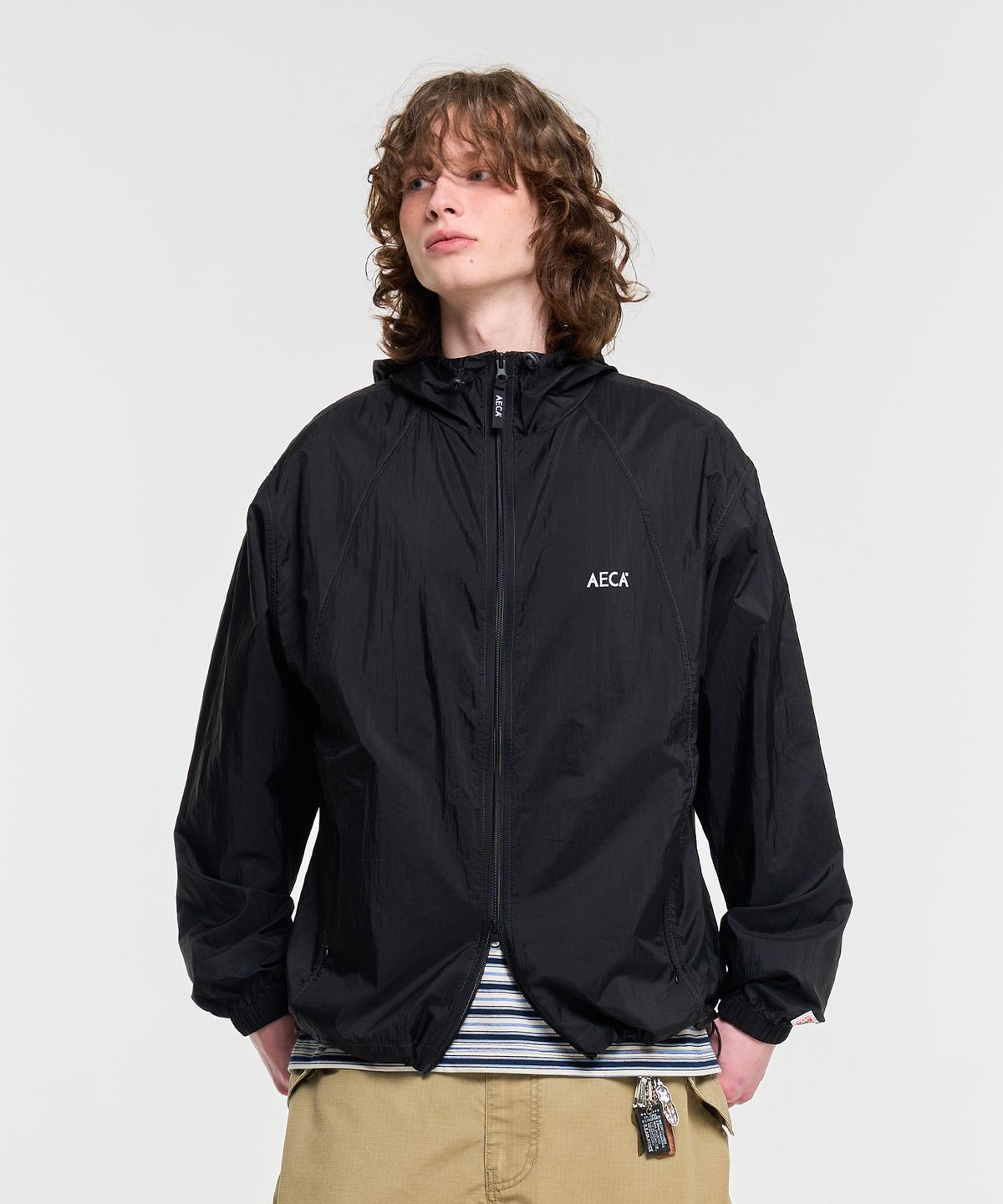 에이카화이트(AECA) AECA PACKABLE WINDBREAKER-BLACK