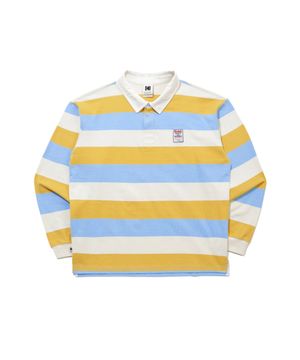 골드모먼트 스트라이프 럭비 카라 티셔츠 YELLOW