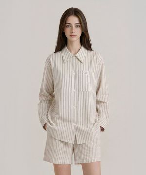 여성 H017 벨레 긴소매+3부팬츠 파자마 세트