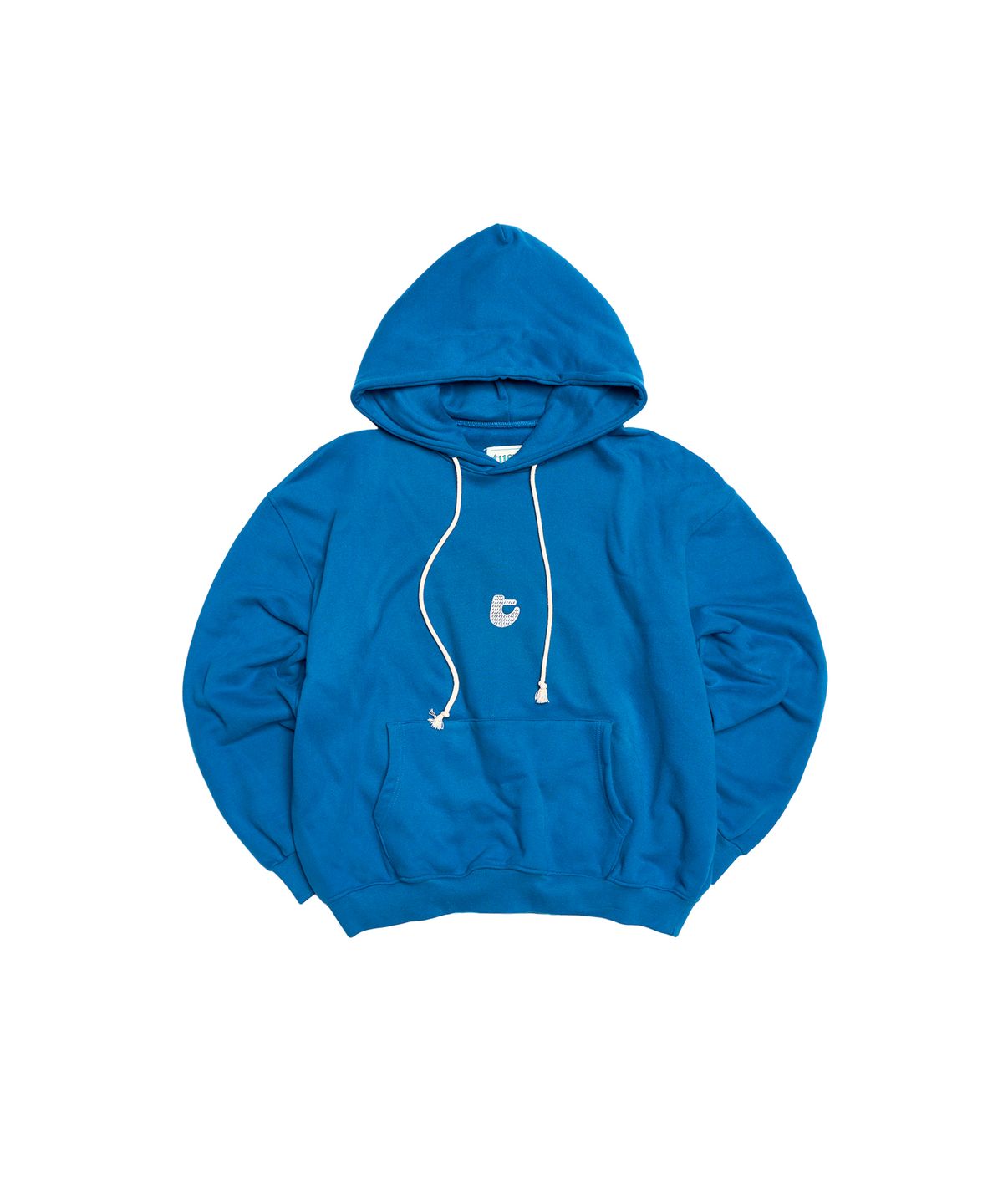 투위드(TUEWID) Tuewid logo embroidery hoodie (cerulean blue)