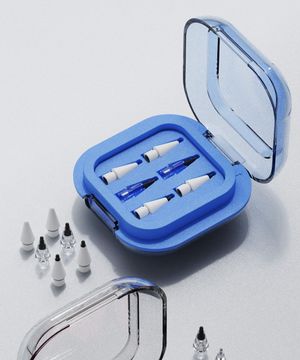 [신학기/개강 필수템]애플펜슬 1/2세대/Pro 호환 교체용 무소음팩 펜촉 세트(6개입) 1세트 블루 케이스