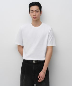 레귤러 크루 넥 티셔츠 [화이트]
