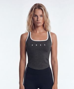 소피 스퀘어넥 크롭 브라탑 (Melange Charcoal)