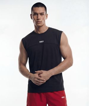 액티브 컷라인 슬리브리스 (Black)