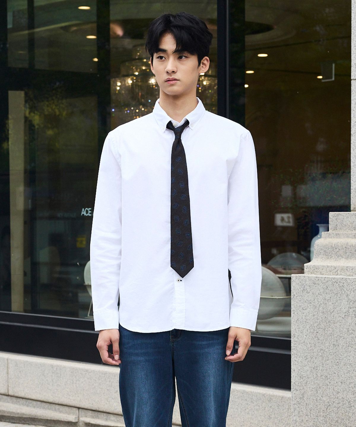 에스티코(STCO) DIEMS Compact Stretch Oxford Shirts 화이트 (이지핏)_DDSVCB3ESW