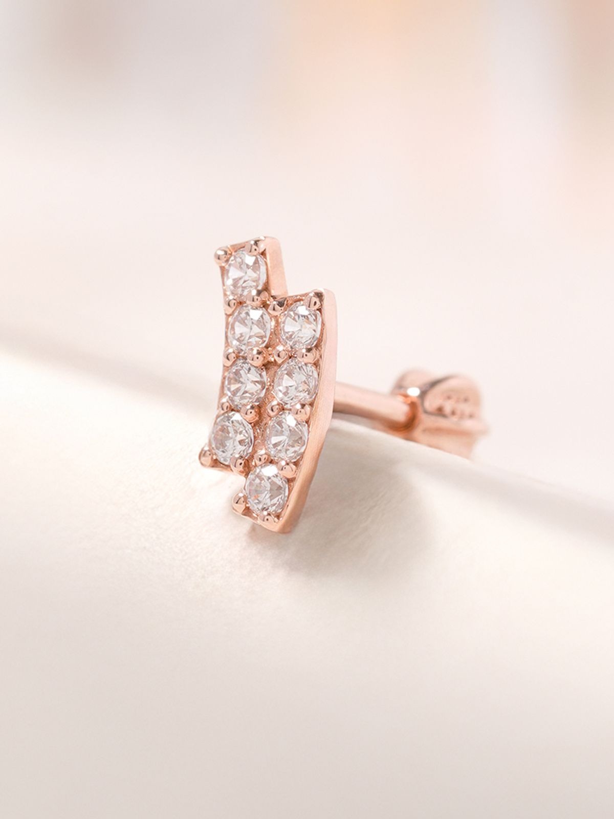 미니멀피어싱(MINIMALPIERCING) 14K 18K 웨이브 라인 피어싱