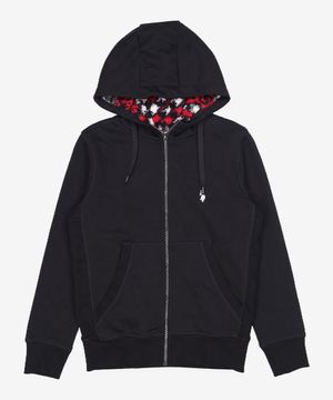 화이트라벨 코튼 플리스 후드집업_블랙 95