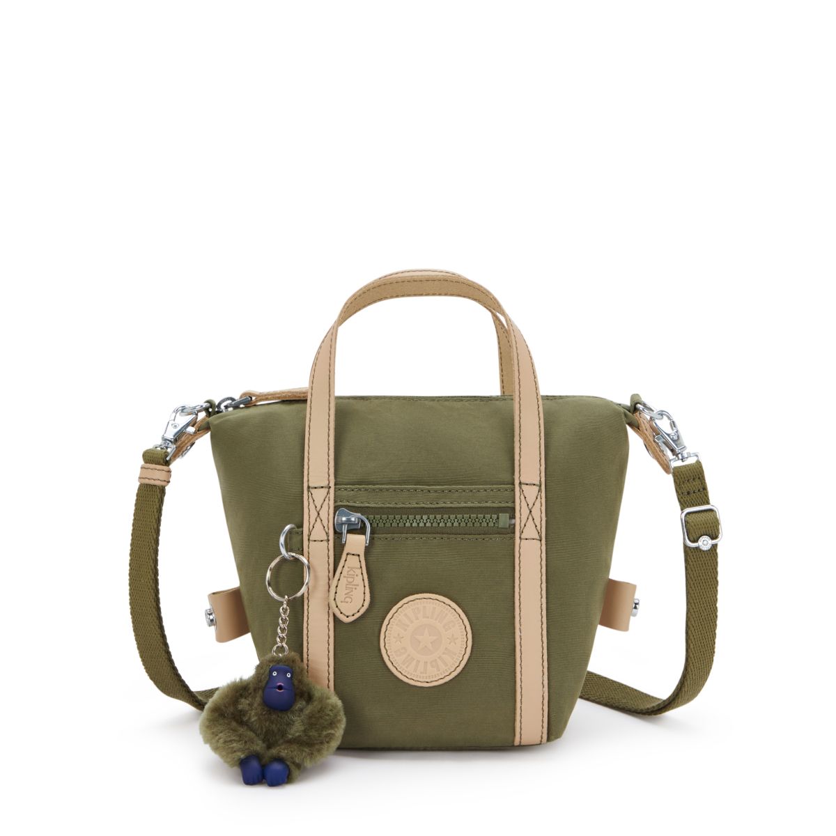 키플링(KIPLING) 토트백 박시 아트 S Cotton Khaki