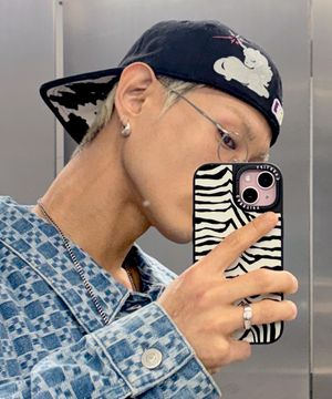 GC077 슬리핑 유니콘 볼캡 (BLACK)