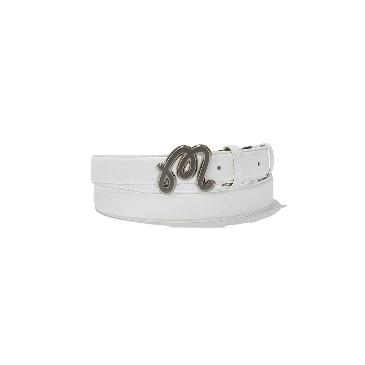 말본 골프(MALBON GOLF) M 로고 장식 벨트 OFF WHITE