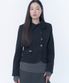 Omoi round collar blazer BLACK