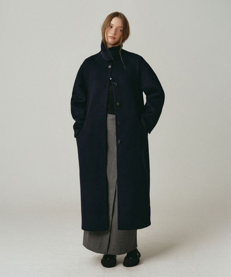 Classic Single Long Coat Navy