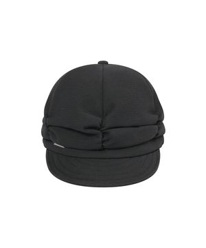 Pleats shirring cap BLACK
