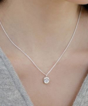 925실버 라운드 큐빅목걸이 노바/ Nova