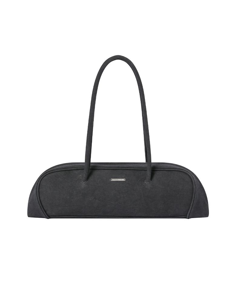 Twill baguette bag CHARCOAL