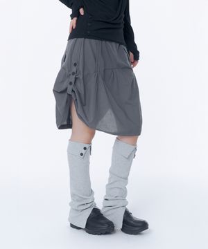 [레이 PICK] Slouchy balloon midi skirt CHARCOAL