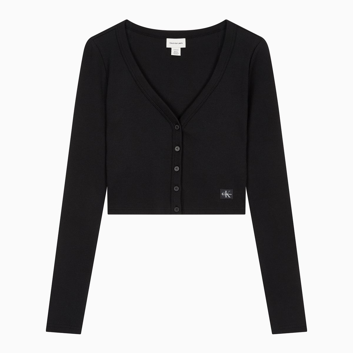 캘빈클라인 진(CALVIN KLEIN JEANS) 여성 우븐라벨 베이비립 가디건 47C204G UB1