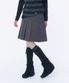 [레이 PICK] Pleats line pocket midi skirt CHARCOAL