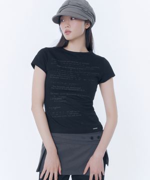 Blur quote short sleeve BLACK